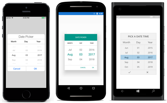 Xamarin Picker with multicolumn