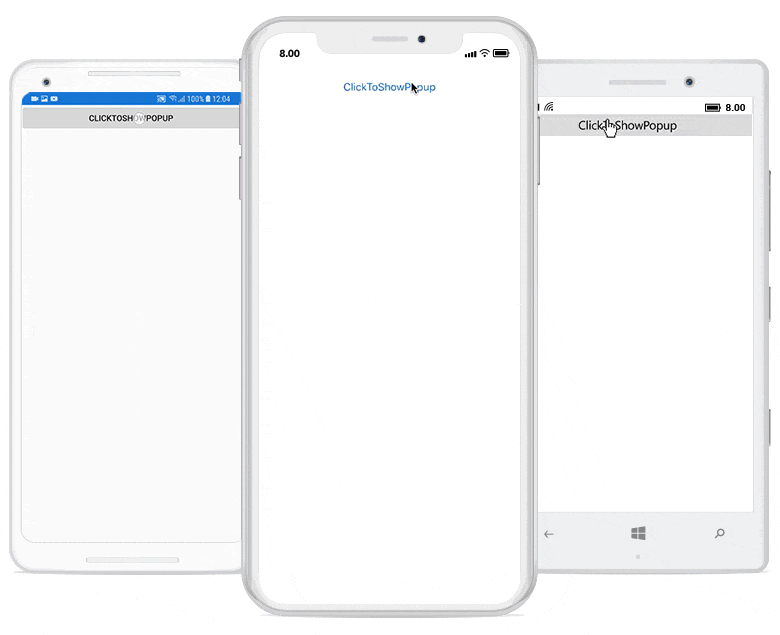 Popup Animations in Xamarin Popup control | Syncfusion