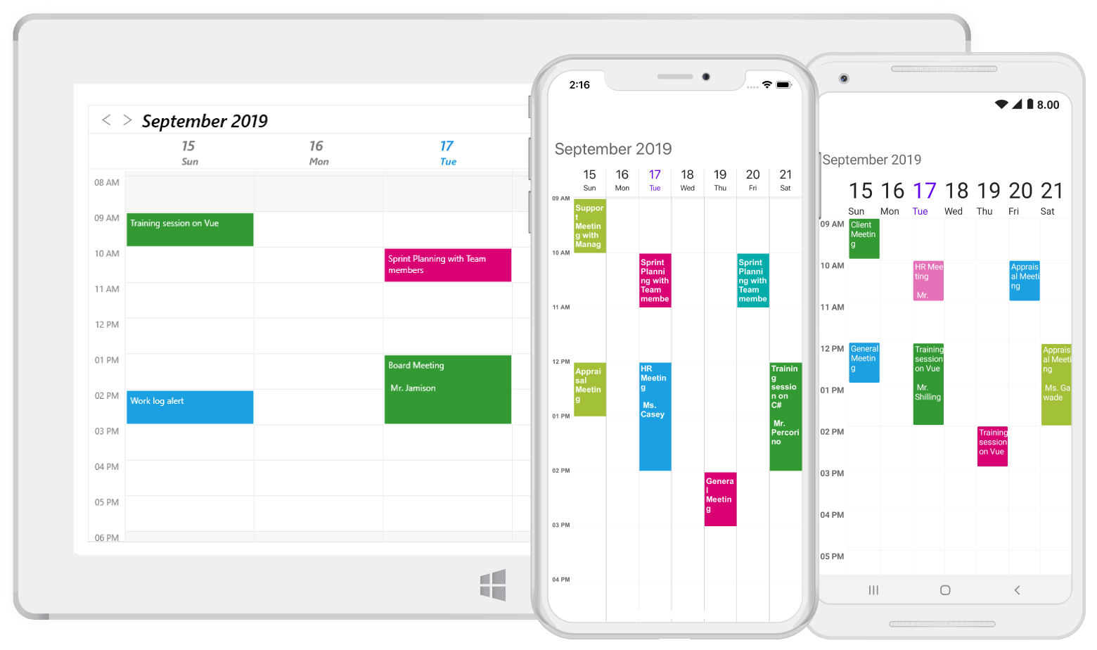 Schedule in xamarin forms