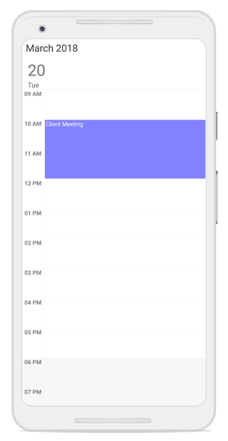 Creating Appointment in schedule Xamarin Forms