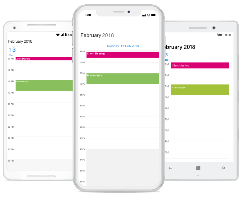 Minimum Appointment height support in schedule Xamarin Forms