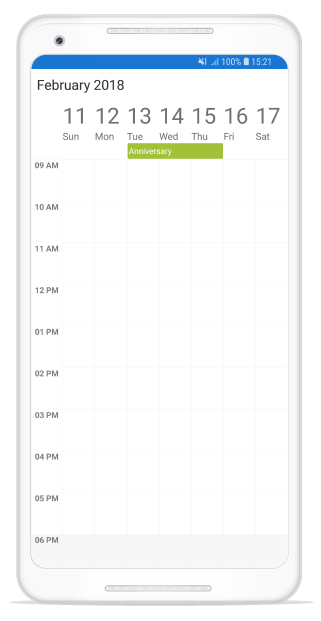 spanning or multiday appointments in schedule Xamarin Forms