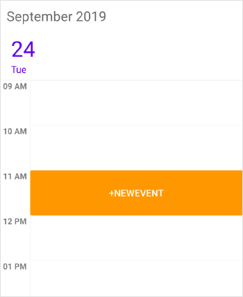 Schedule customizing selection view day view