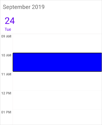 Schedule customizing selectin style day view