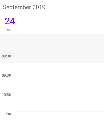 Schedule customizing start and end hour day view