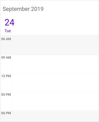 Schedule customize time interval day view