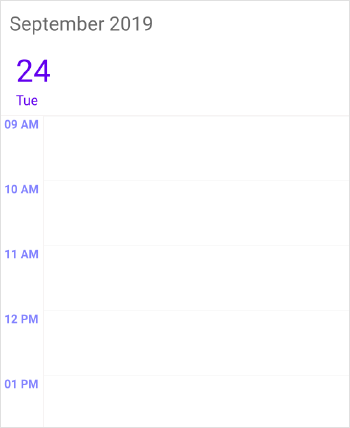 Schedule customizing time label appearance day view