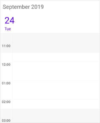 Schedule customizing working hours day view
