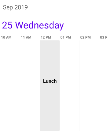 Special time region in xamarin forms Timeline view