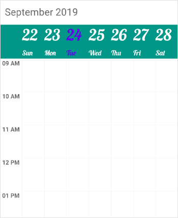 Customize font appearance in schedule xamarin forms