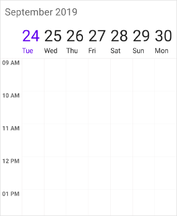 First day of week in schedule xamarin forms