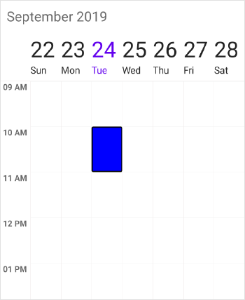 Selection customization in schedule xamarin forms