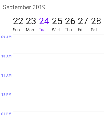 Time label appearance in schedule xamarin forms