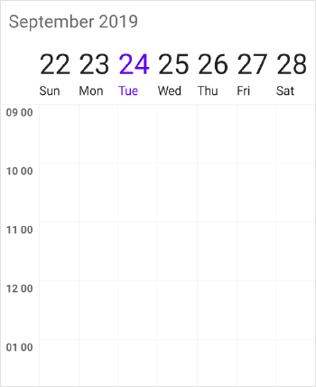 Time label formatting in schedule xamarin forms