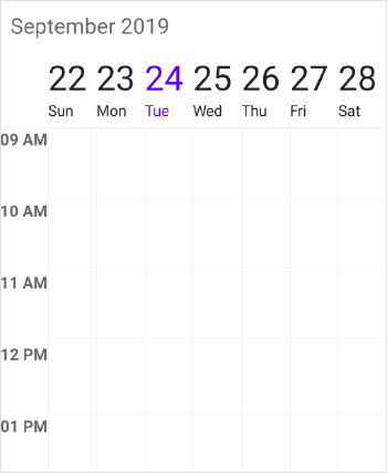 Time label size in schedule xamarin forms