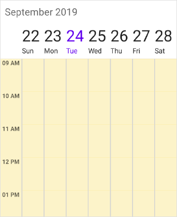 Time slot customization work-hours in schedule xamarin forms