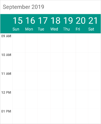 View header appearance in schedule xamarin forms