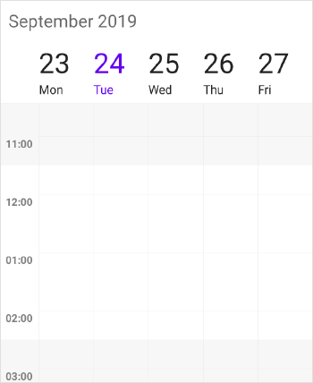 Schedule customizing working hours work week view