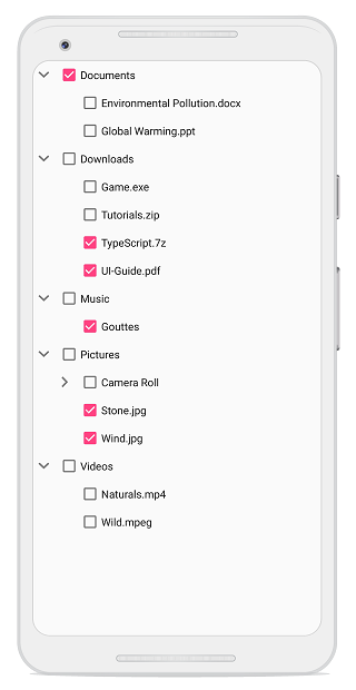 Xamarin Forms BoundMode TreeView with CheckBox