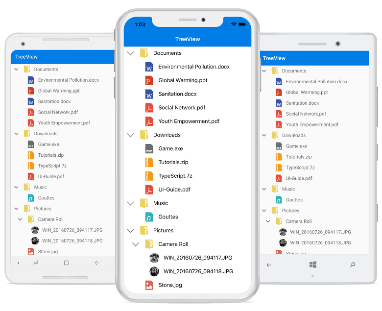 Xamarin Forms TreeView Create